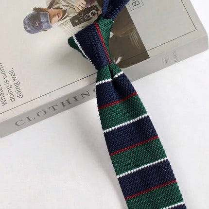 Retro Style Narrow Knitted Tie