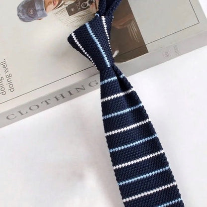 Retro Style Narrow Knitted Tie