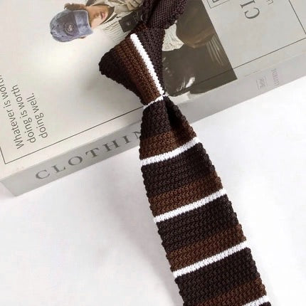 Retro Style Narrow Knitted Tie
