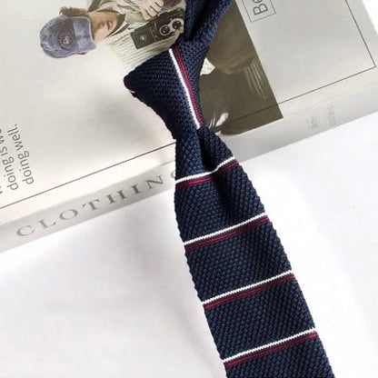 Retro Style Narrow Knitted Tie
