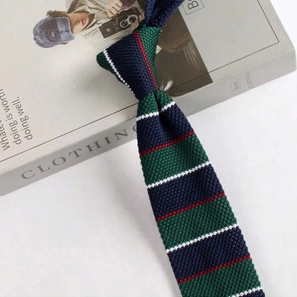 Retro Style Narrow Knitted Tie