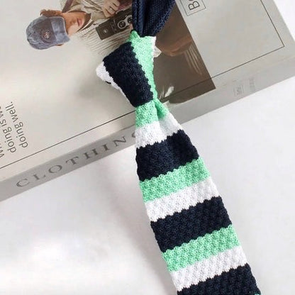 Retro Style Narrow Knitted Tie
