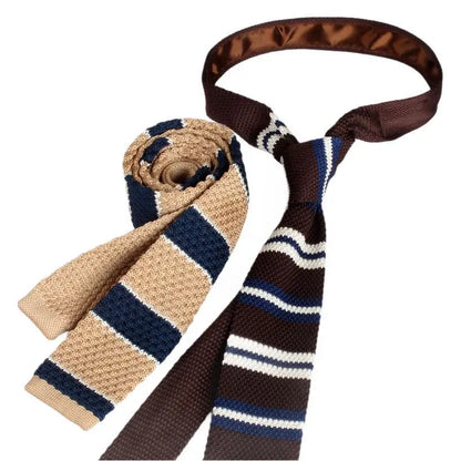 Retro Style Narrow Knitted Tie