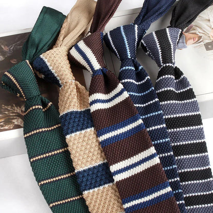 Retro Style Narrow Knitted Tie