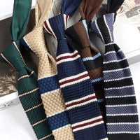 Retro Style Narrow Knitted Tie